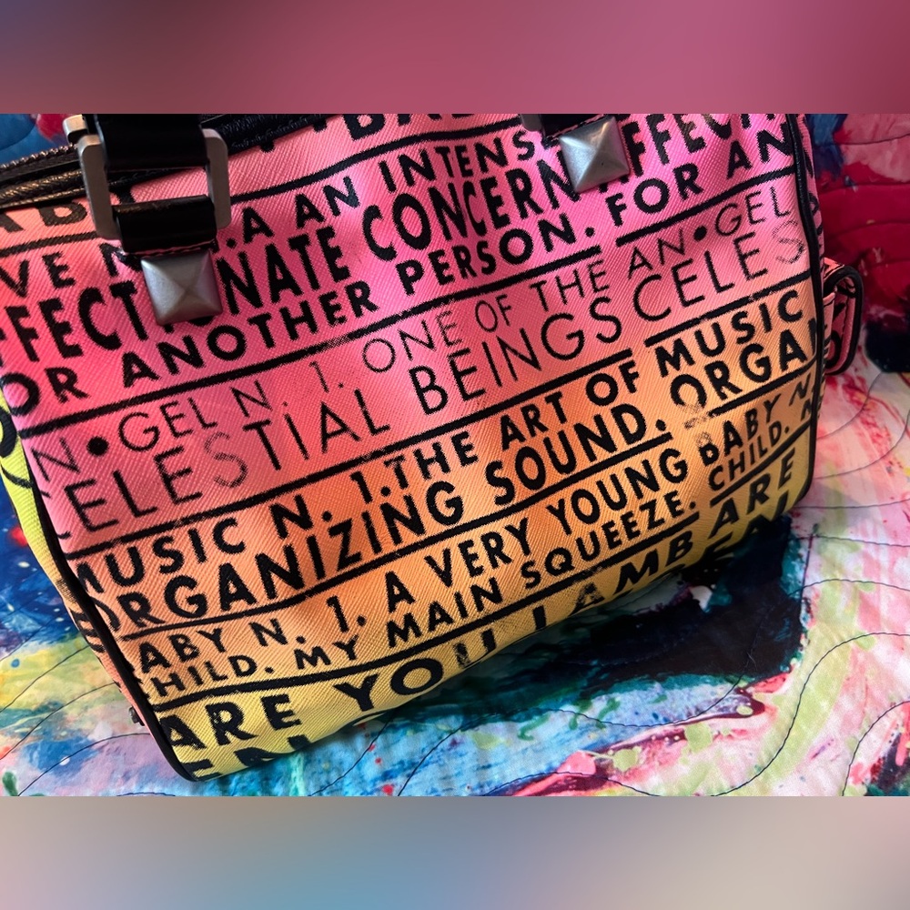 L.A.M.B. Yellow Pink satchel - Picture 6 of 10